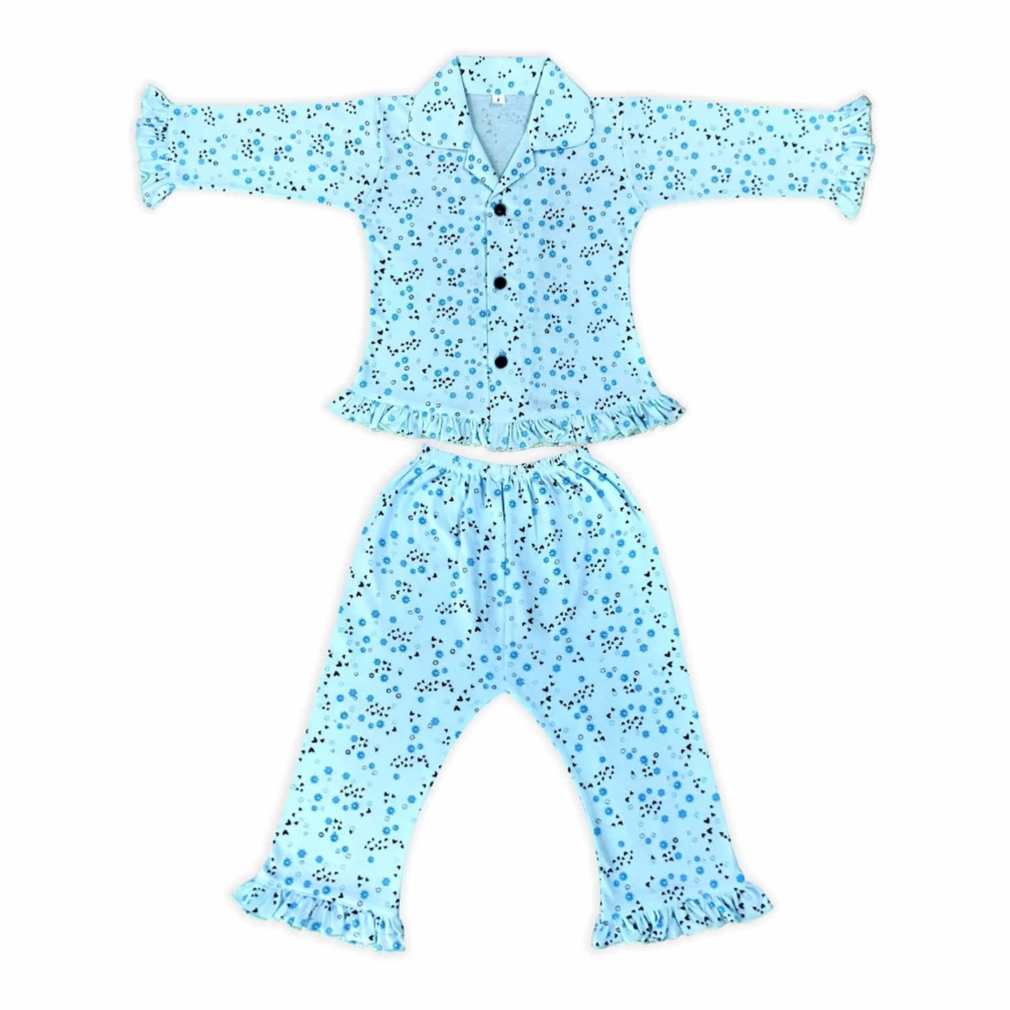 Kids and BEBS Knight Wear for Kids Top and Pajama Set It's Made with Pure Cotton This Night Suit is Suitable for 1 year to 2 Years Old Boys and Girls Pack of 1 - halfpeapp