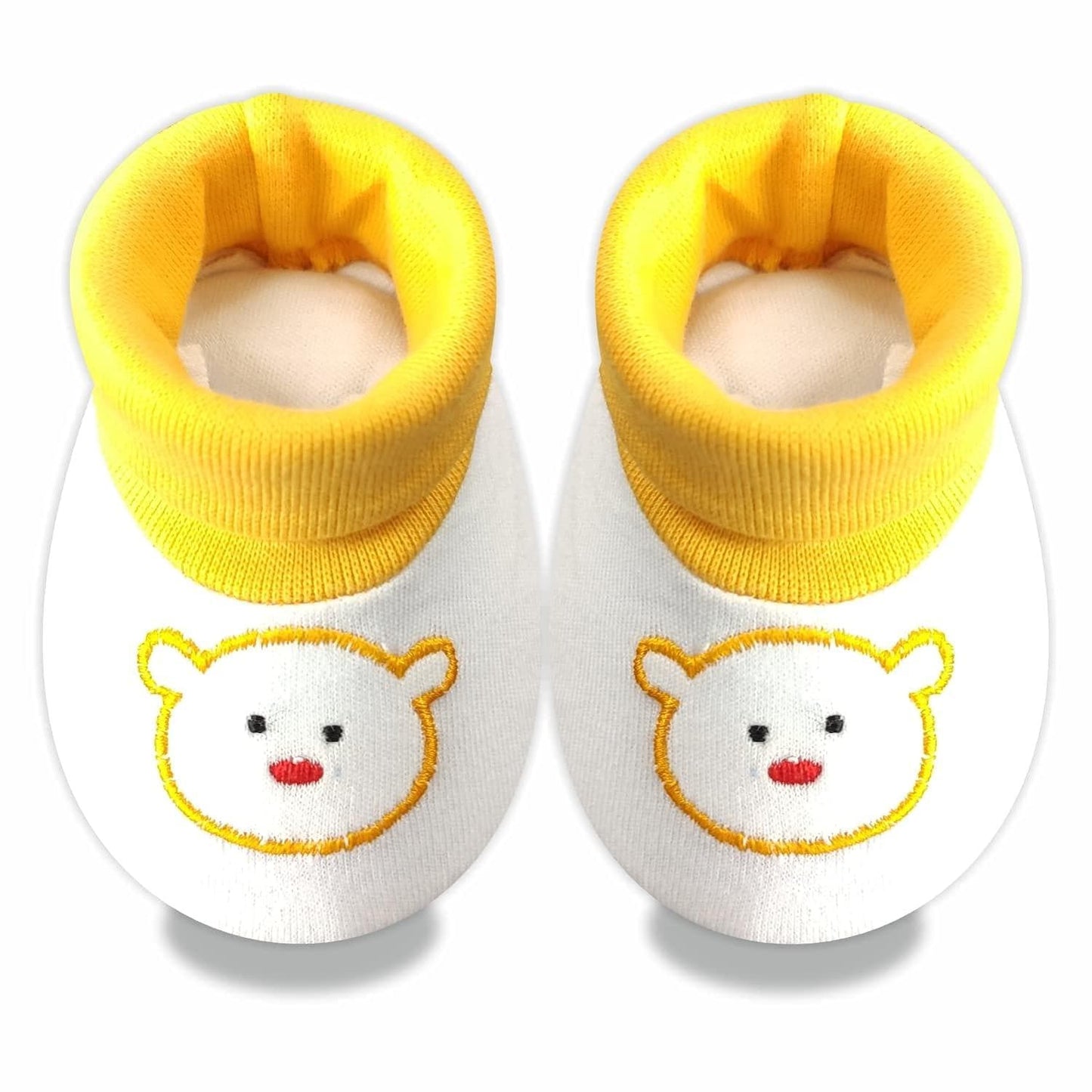 KIDS AND BEBS Mitten (gloves) booties and cap set made with soft and pure cotton febric suitable for 0 months to 1 year new born baby girls and boys pack of 1 - halfpeapp