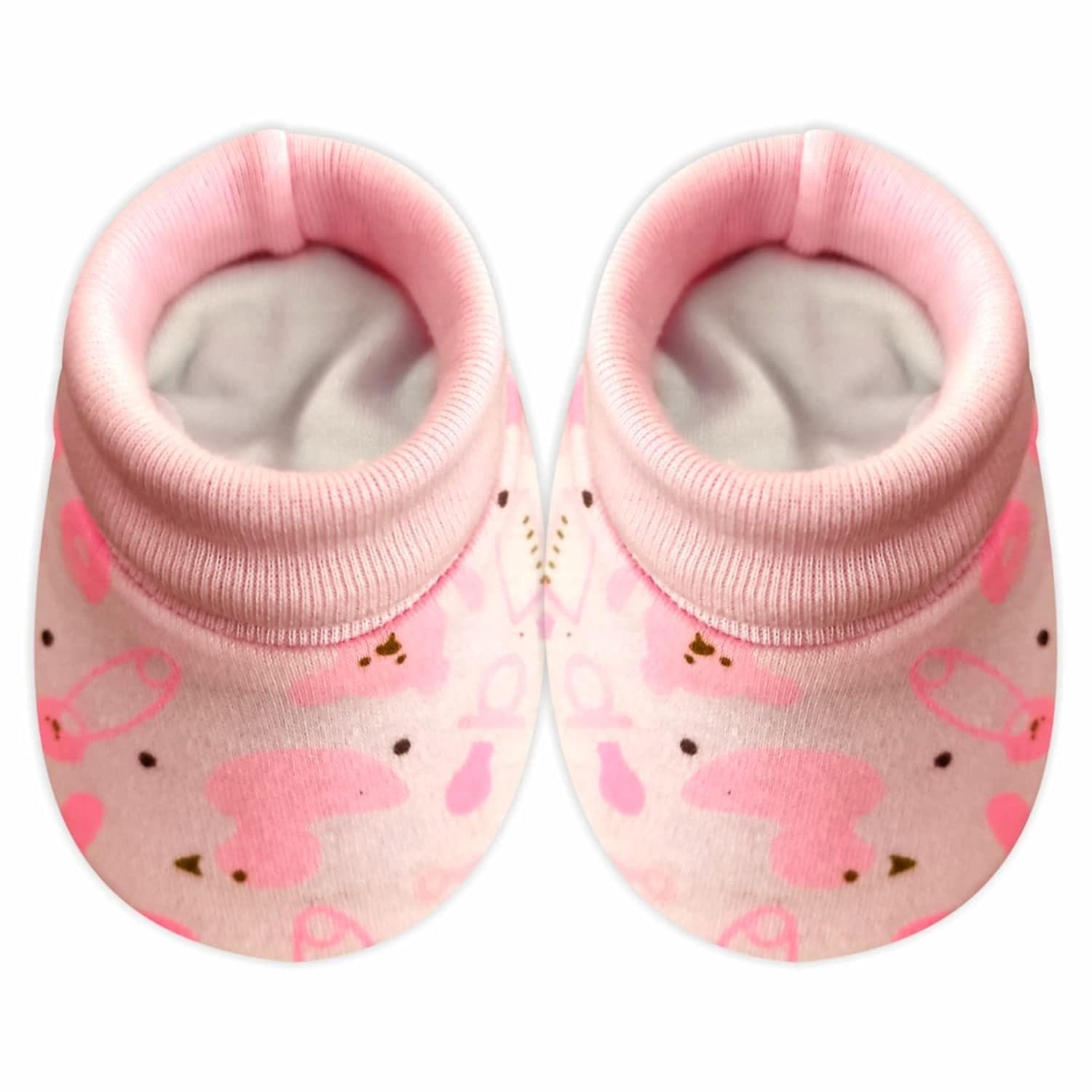 KIDS AND BEBS New Born Baby Mitten And Booties Set ( duck pink ) - halfpeapp