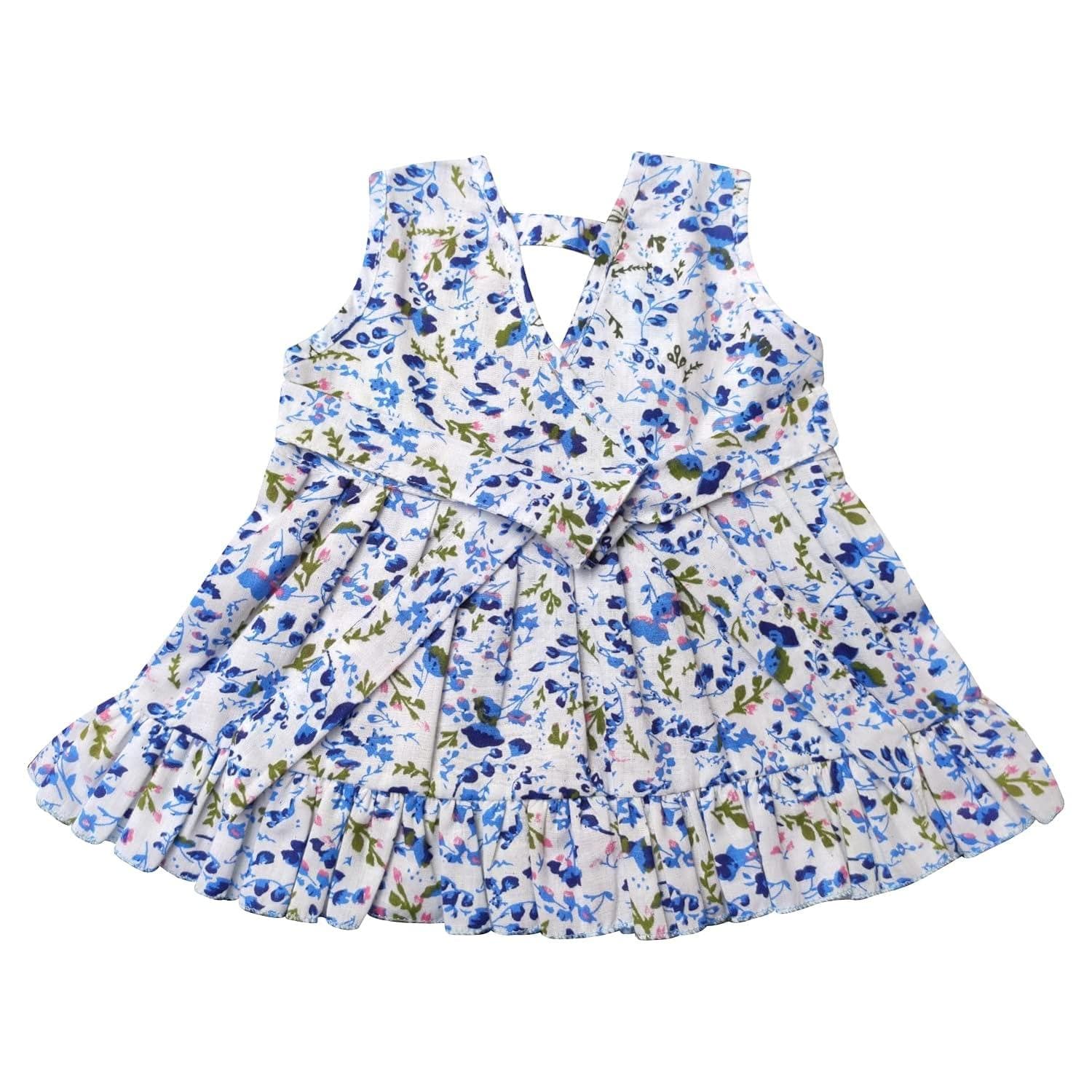 KIDS & BEBS® Baby Dress for Girls Pure Cotton Frock for New Born Baby Girls (6-9months) - halfpeapp