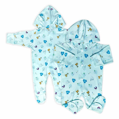 KIDS & BEBS® New Born Baby Romper baby suits for baby boy and baby girls ( blue , 0 - 3 months ) - halfpeapp