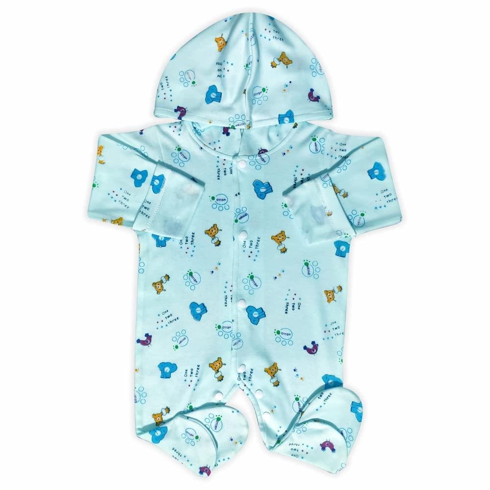 KIDS & BEBS® New Born Baby Romper baby suits for baby boy and baby girls ( blue , 0 - 3 months ) - halfpeapp