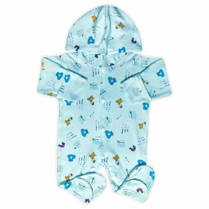 KIDS & BEBS® New Born Baby Romper baby suits for baby boy and baby girls ( blue , 0 - 3 months ) - halfpeapp