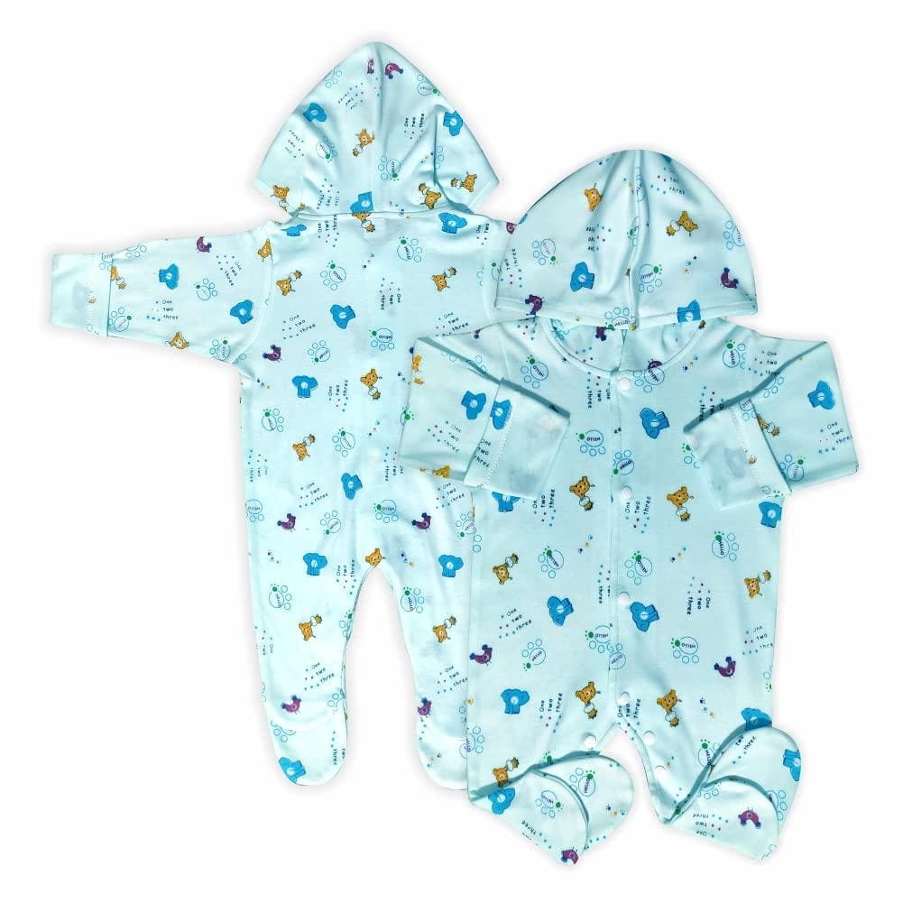 KIDS & BEBS® New Born Baby Romper baby suits for baby boy and baby girls ( blue , 3 - 6 months ) - halfpeapp