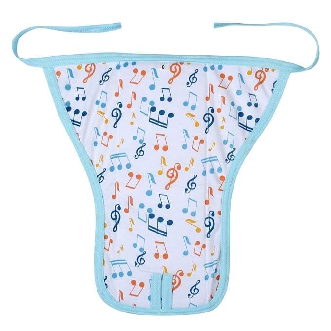 KIDS&BEBS Printed, Reuable, Cushioned Soft Cotton Nappy for Baby Boy, Girls Newborn And Infants Pack of 5 (Music Print, 6-9 Months) - halfpeapp