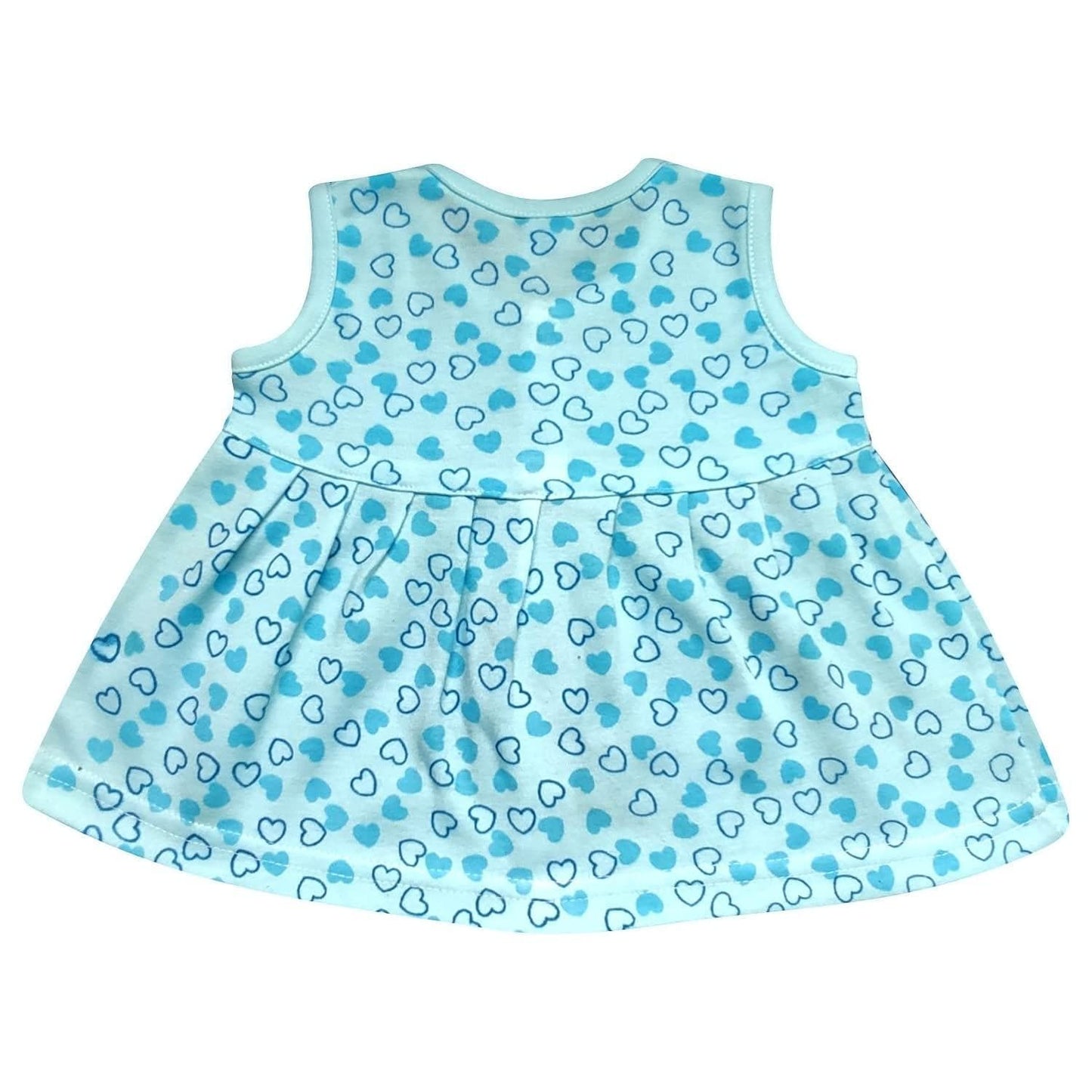 KIDS&BEBS Soft and Pure Cotton Frock for New Born Baby Girls ( blue , 9 - 12 months ) - halfpeapp