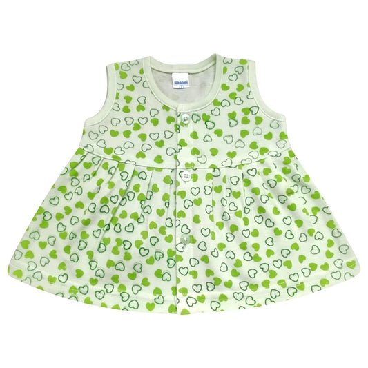 KIDS&BEBS Soft and Pure Cotton Frock for New Born Baby Girls ( green , 0 - 3 months ) - halfpeapp