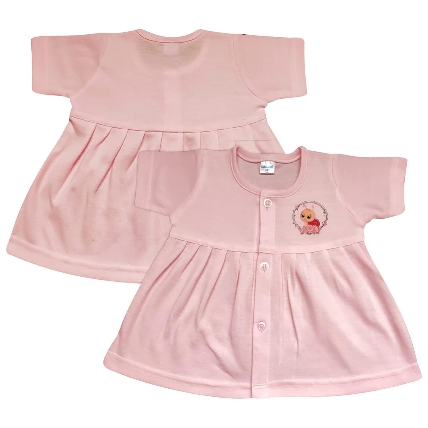 KIDS&BEBS Soft and Pure Cotton Frock for New Born Baby Girls Pack of 1( 0-3 months) - halfpeapp