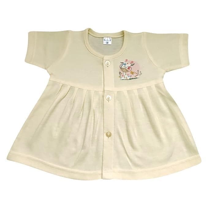 KIDS&BEBS Soft and Pure Cotton Frock for New Born Baby Girls Pack of 1( 3-6 months) - halfpeapp