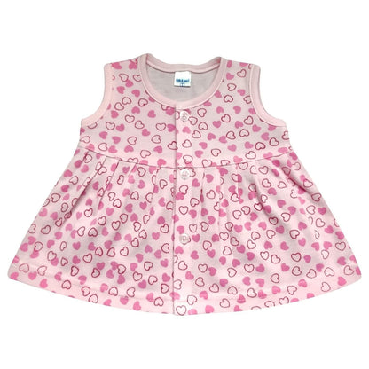 KIDS&BEBS Soft and Pure Cotton Frock for New Born Baby Girls ( pink , 3 - 6 months ) - halfpeapp