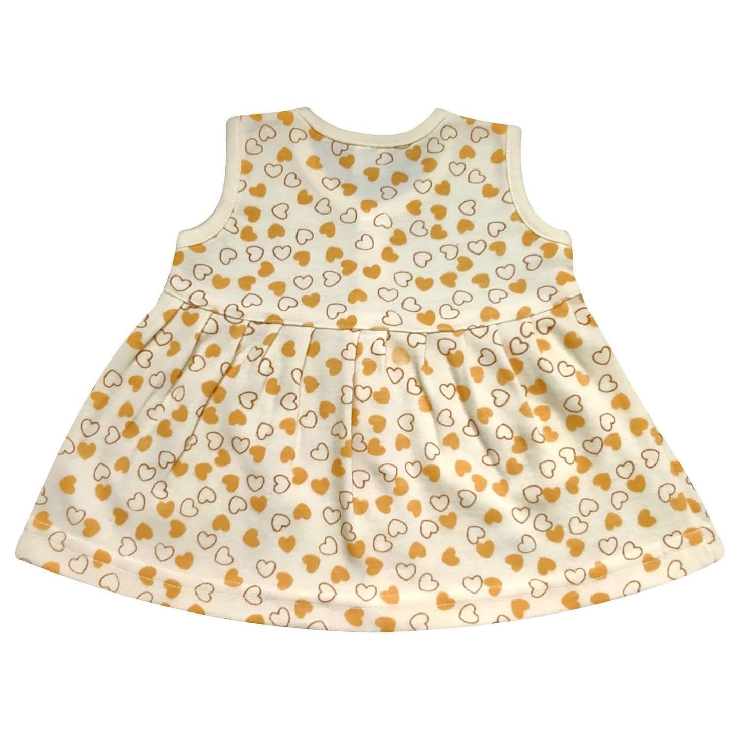 KIDS&BEBS Soft and Pure Cotton Frock for New Born Baby Girls ( yellow , 0 - 3 months ) - halfpeapp