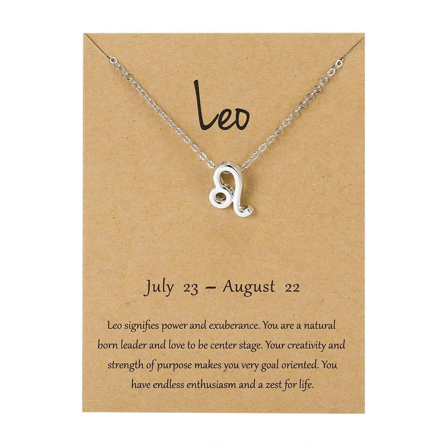 Pinapes Zodiac Star Sign Constellation Jewellery Necklace Pendant for Women and Girls - HalfPe