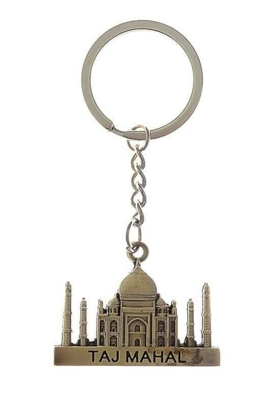 Metal Taj Mahal India Keychain - HalfPe