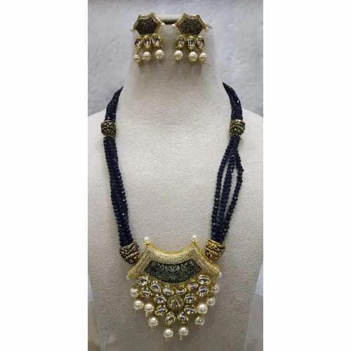 Kundan Pendant Set with earrings - halfpeapp