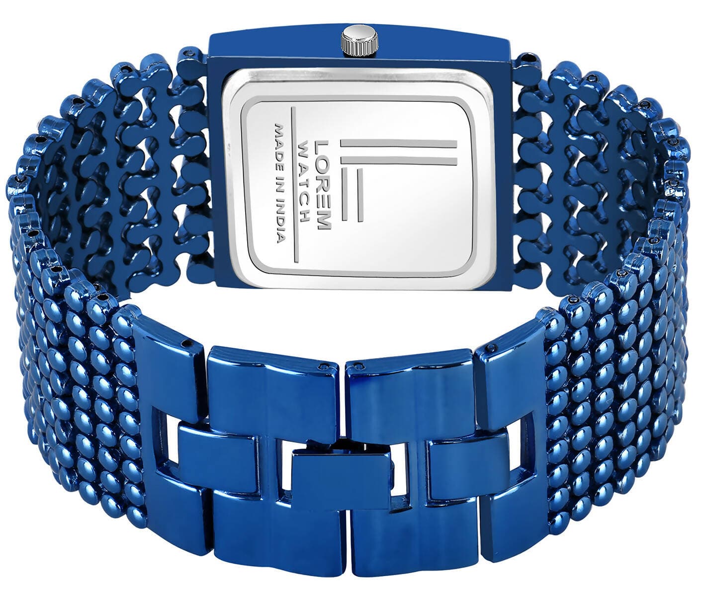 LOREM Blue Square Braclet Analog Watch For Women LR290 - HalfPe