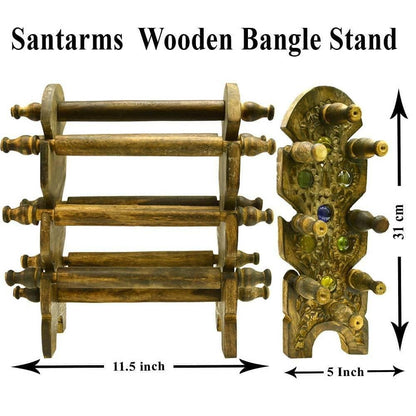 santarms wooden bangle stand - HalfPe