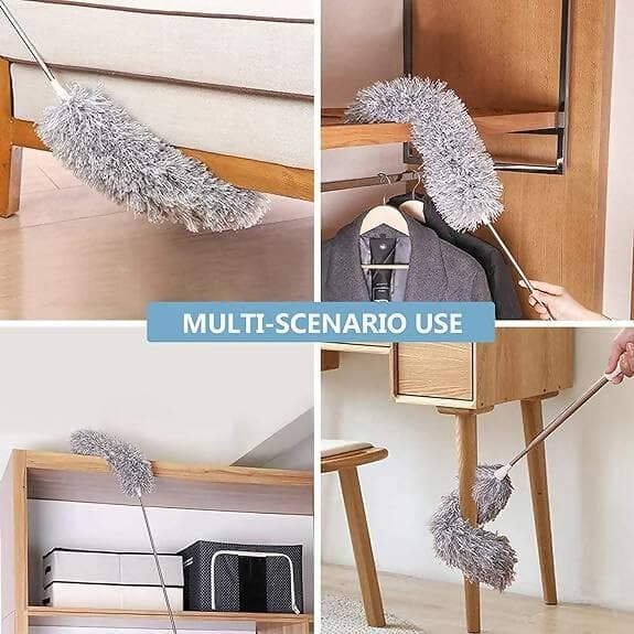 Bendable Microfiber Head Washable Ceiling Fan Duster for High Ceilings, Furniture - HalfPe