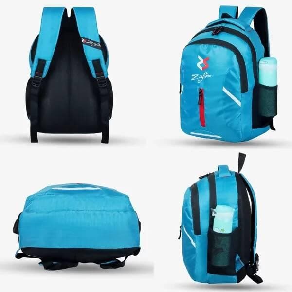 ZaySoo Laptop Backpack With Multiple Pockets Padded Shoulder Straps And Premium Fabric (Sky Blue) - HalfPe