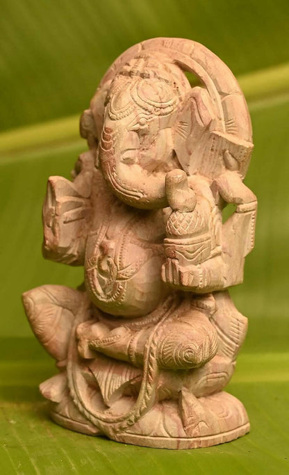 KariGhar Stone Hand Carved Ganesh Idol for Home, Offices, - HalfPe