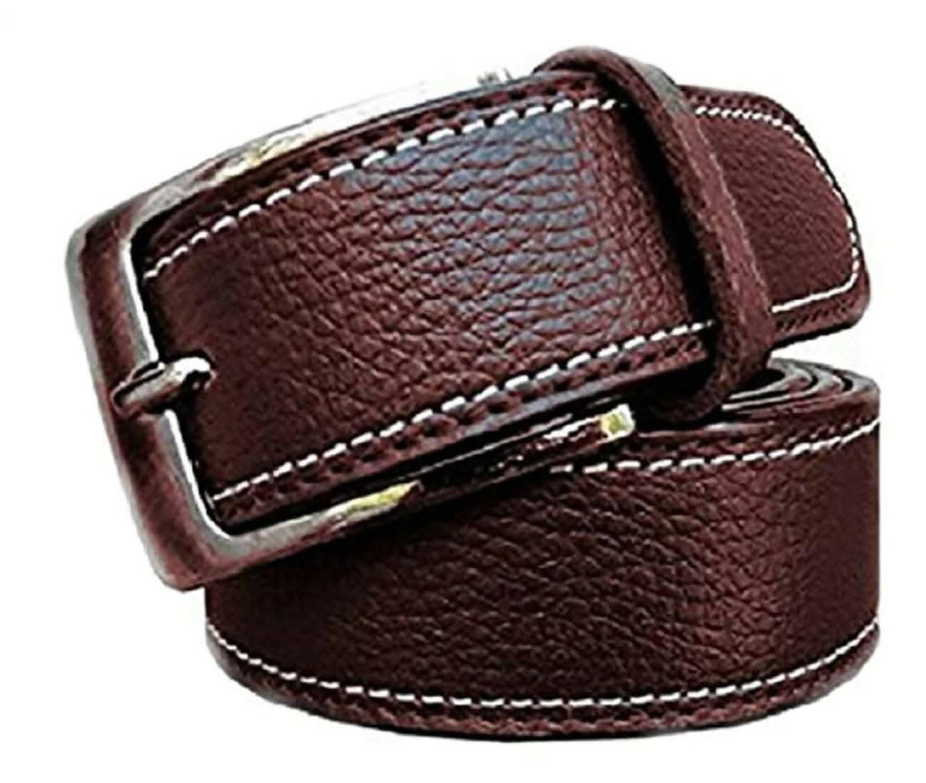 Men's Faux Leather Belt (Pack Of 2) - HalfPe