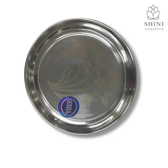 SHINI LIFESTYLE Stainless Steel Plate/ khumcha Thali - HalfPe