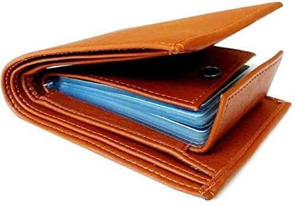 Leather Wallet For mens (Brown) - HalfPe