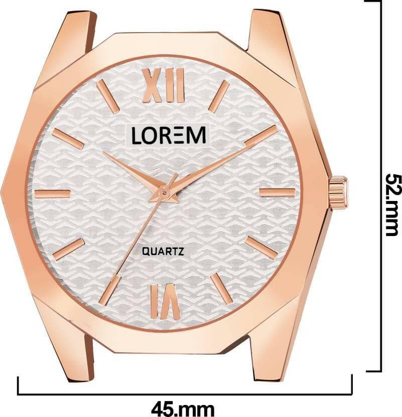 LOREM White 3d embossed Dial Analog Watch For Women LR331 - HalfPe