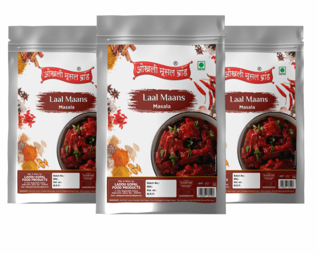 Laal maans masala 240g(pack of 3x 80g)|OKHLI MUSAL BRAND - halfpeapp