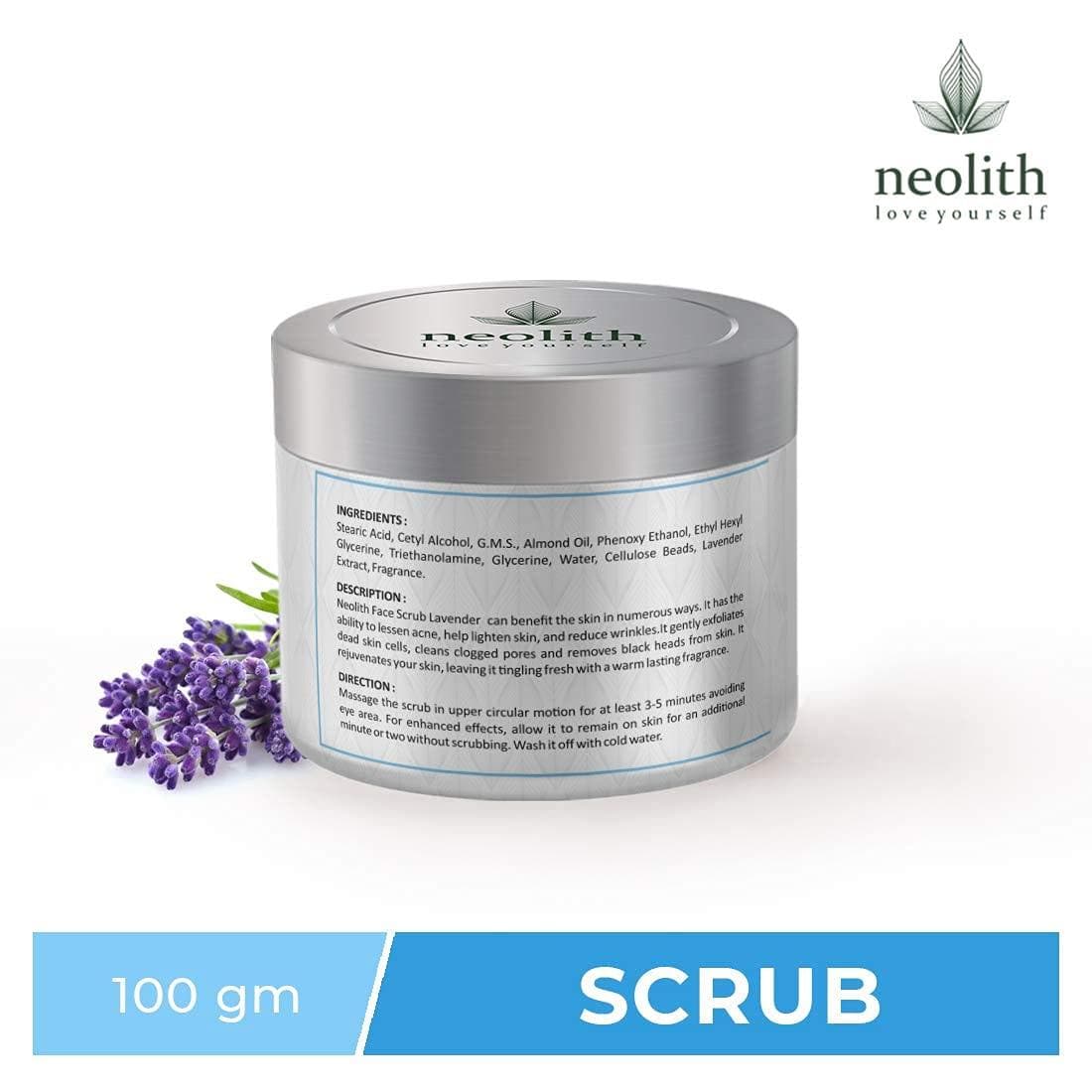 Lavender skin polishing face scrub (100gm) | NEOLITH - halfpeapp