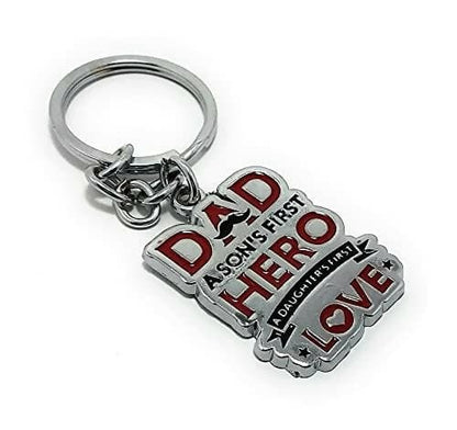 Dad Metal Keychain With Message - HalfPe