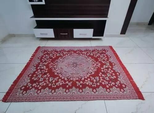 Fancy Carpets for living room / Hall- 5x7 feet (Red) - HalfPe