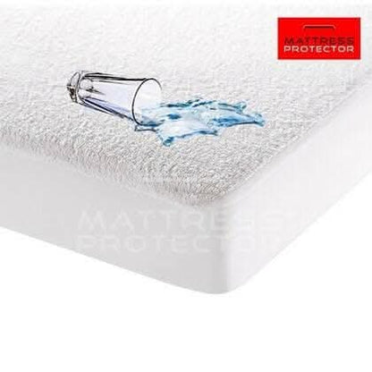 Mattress Protector White Bed Cover Sheet for King Size Bed (75 x 72 inch) - HalfPe