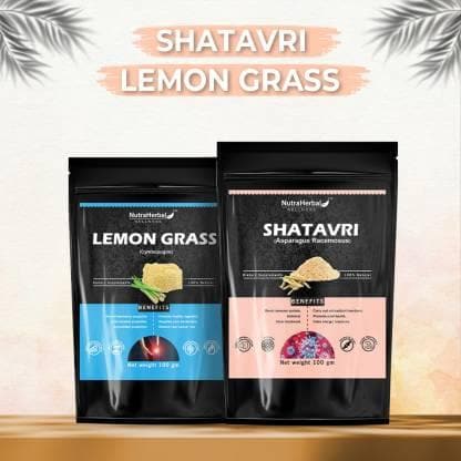 Lemon grass and Shatavari powder (pack of 2) | NUTRAHERBAL - halfpeapp