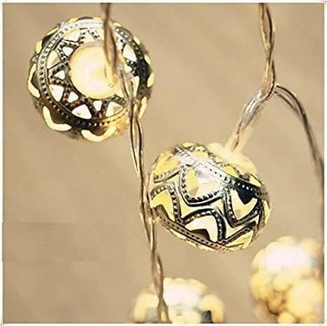 Metal Ball LED string Light (14 lights) - HalfPe