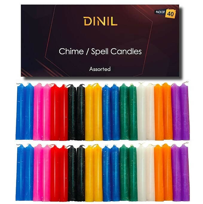 Dinil – Spell Candles (40 Candles) – Premium Mini Taper Candles for Rituals - HalfPe