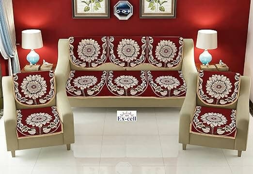 Latest Sofa Cover(MAROON) - HalfPe