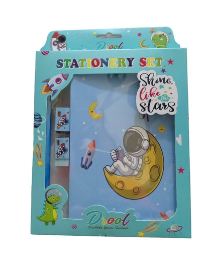 SPACE Stationery Gift Set Includes Eraser, Sharpener, Ruler - HalfPe