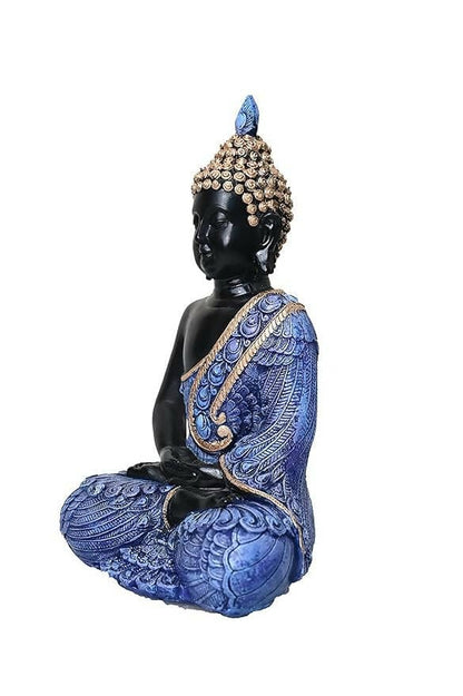 KariGhar Antique Meditating Buddha Statue Idol Perfect for Home | Prayer Room | Living Room | Decoration & Gifting (A0109 (11 in)) - HalfPe