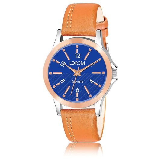 LOREM Blue Stylish Dial Analog Watch For Women LR342 - HalfPe