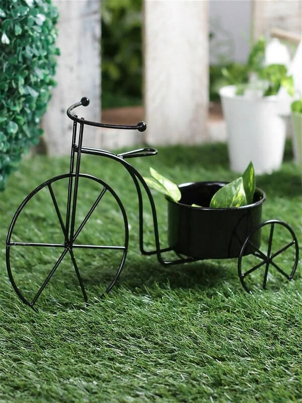 Big Cycle Planter Black - HalfPe