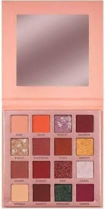 Crynn Glazed Desert Rose High Pigmented 16 Multicolor Desert Glazed Eyeshadow Palette 16 g (Multicolor) - HalfPe