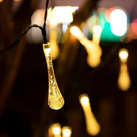 Water Drop LED Bulbs String Ball Globe Lights (14 lights) - HalfPe