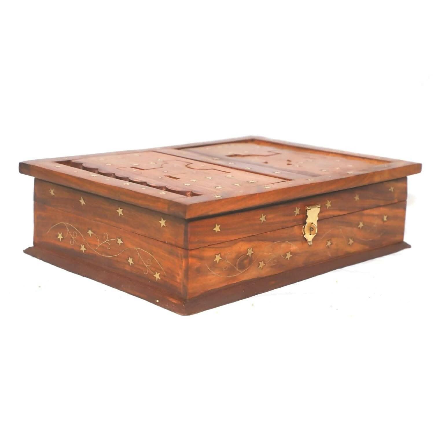 Santarms Wooden Holy Quran Book Stand & Box with rehal - HalfPe