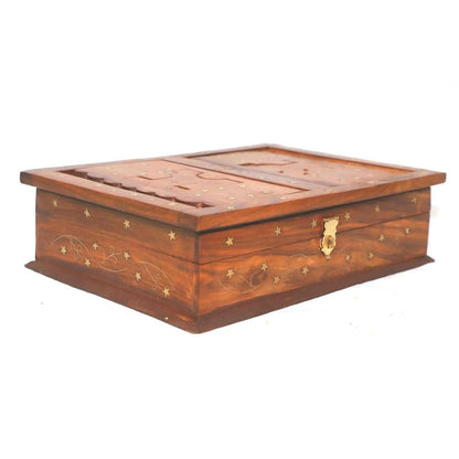 Santarms Wooden Holy Quran Book Stand & Box with rehal - HalfPe