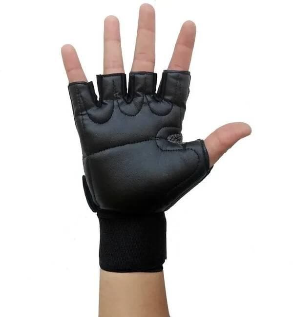 Gloves With Wrist Support For Gym & Fitness Exercise (2 Pair) Gym & Fitness Gloves (Black Combo) - HalfPe