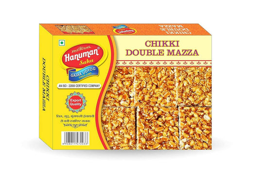 HANUMAN SAHU GAZAK UDYOG Double Mazza Chikki | Eatables Snacks Items Groundnut Mittai (250gm) - HalfPe