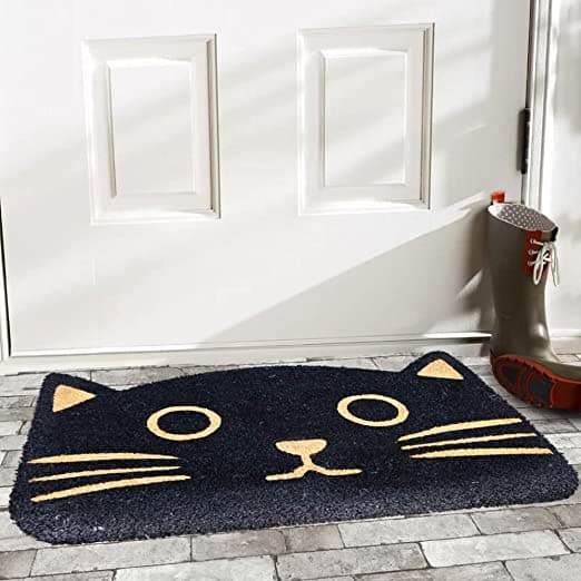 Mats avenue cat shaped coir door mat - HalfPe