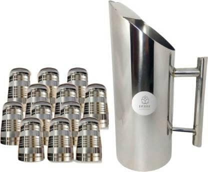 SHINI LIFESTYLE Stainless Steel Jug and Water Jug set , juice glass Jug Glass Set - HalfPe