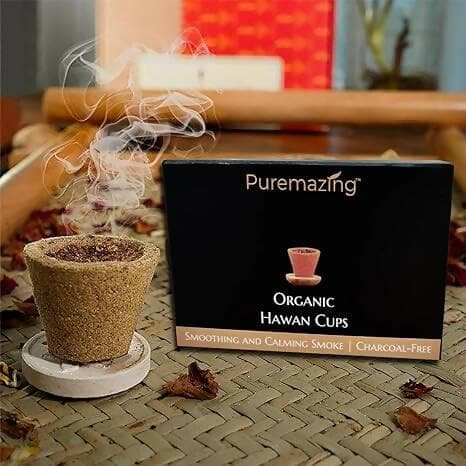 Puremazing by Imvelo Floral Diwali Box Combo | 2 Tealight Candle, 2 Jar Candle, 2 Incense Sticks, 2 Incense Cones & 6 Sambrani Cups | 100% Natural, Long Lasting Fragrance | Home Décor - HalfPe