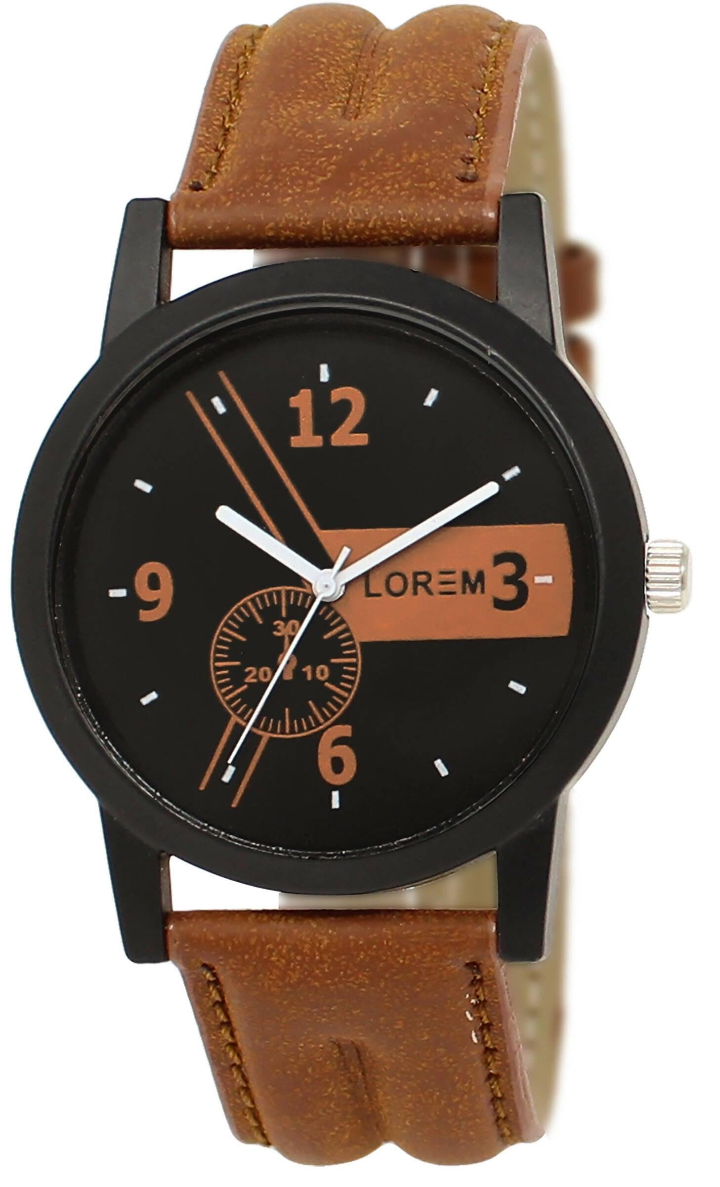 LOREM Multicolor Simple Look Analog Watch For Men LR01 - HalfPe